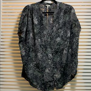 Joie snakeskin print cap sleeve blouse